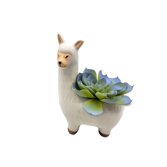 Source Unknown Other - 7.5" Llama Planter Vase Figurine Pot Ceramic Decor Primitives by Kathy